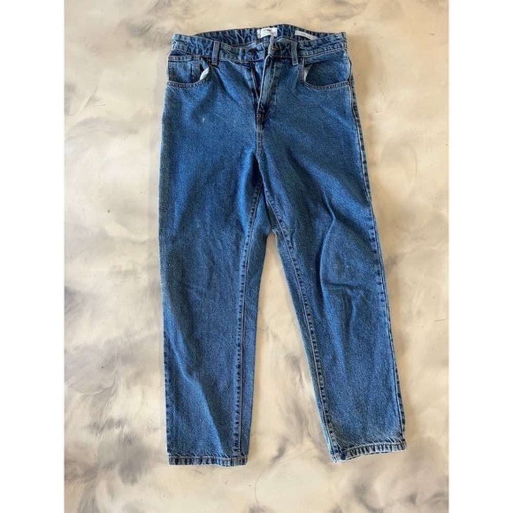 Cotton On Blue Mom Jeans High Waisted Tapered Denim Retro 90s Aesthetic 10 US